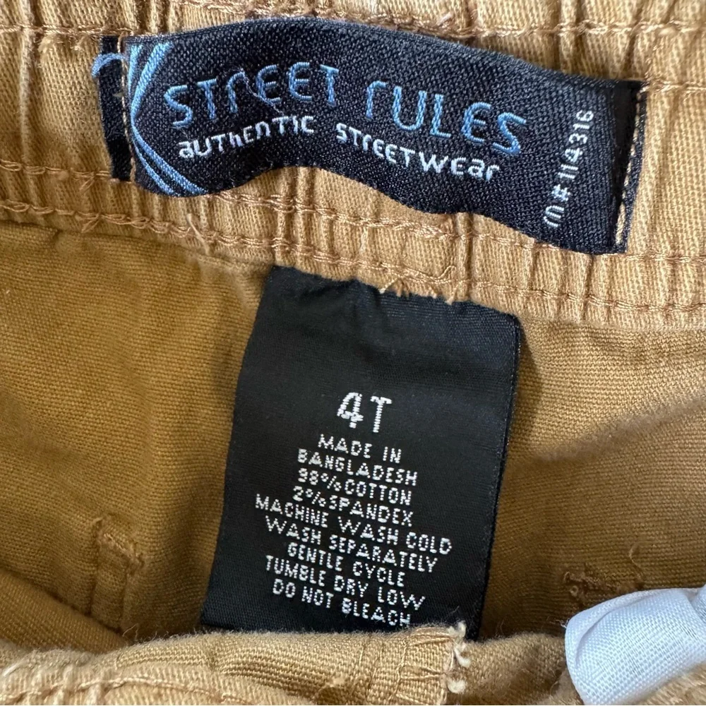 Toddler Boys 4T Shorts 2PC Set Bundle Navy Blue Janie & Jack Tan Street Rules - Picture 6 of 6